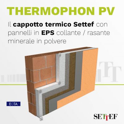 Sistema di isolamento termico a cappotto certificato THERMOFON di Settef